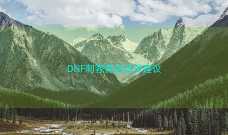 DNF刺客套装选择建议